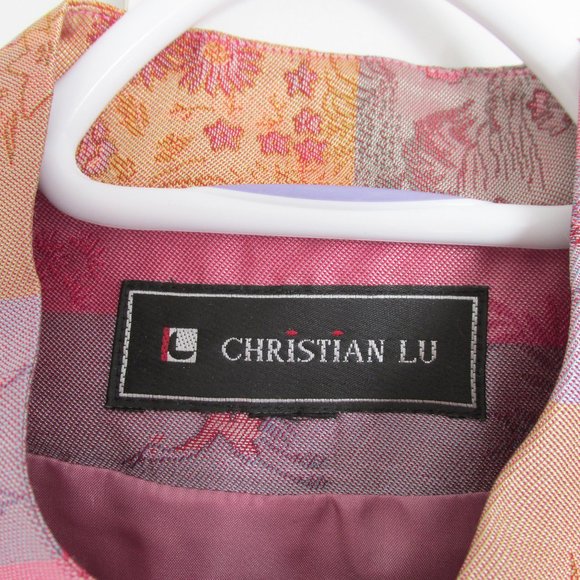 Christian Lu Paris Silk/Rayon Jacket Fits S/M - Picture 6 of 11